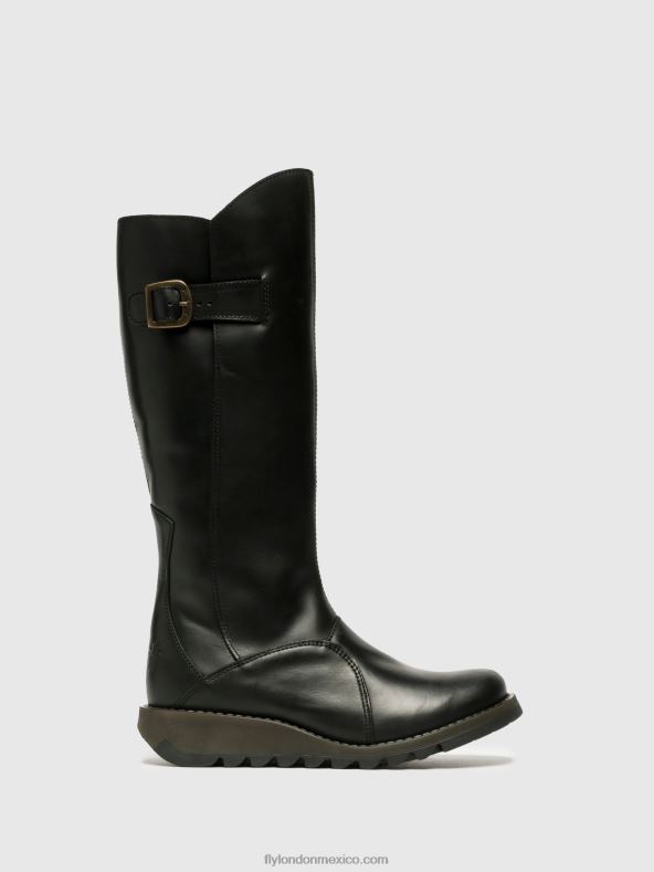 negro 2LT8B353 botas con cremallera mol 2 Fly London mujer