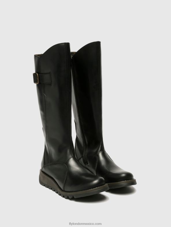 negro 2LT8B353 botas con cremallera mol 2 Fly London mujer