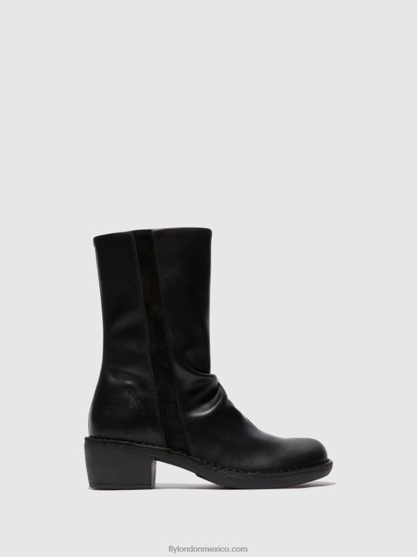 negro Negro 2LT8B299 botas con cremallera mecy092 Fly London mujer