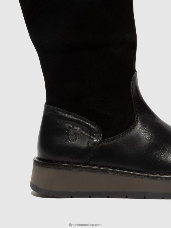 verde negro) 2LT8B297 botas con cremallera rula083 Fly London mujer