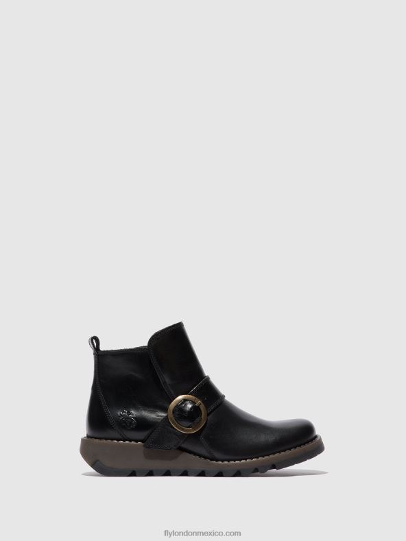 alfombra negra 2LT8B337 botas hebilla sias812 Fly London mujer