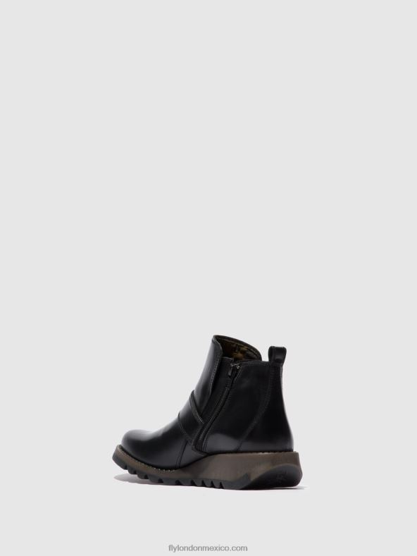 alfombra negra 2LT8B337 botas hebilla sias812 Fly London mujer