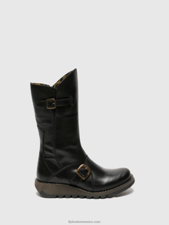 negro 2LT8B348 hebilla botas mes 2 Fly London mujer