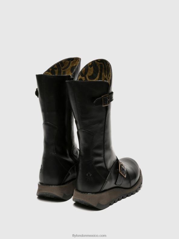 negro 2LT8B348 hebilla botas mes 2 Fly London mujer