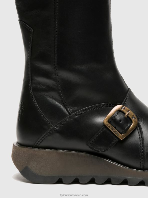 negro 2LT8B348 hebilla botas mes 2 Fly London mujer