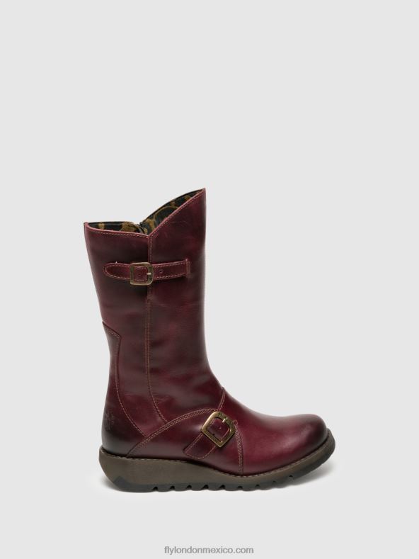púrpura 2LT8B349 hebilla botas mes 2 Fly London mujer