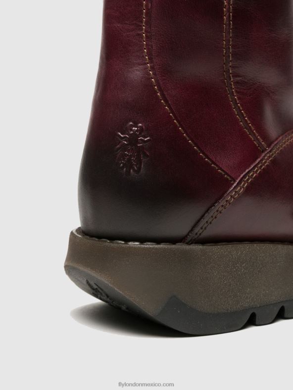 púrpura 2LT8B349 hebilla botas mes 2 Fly London mujer