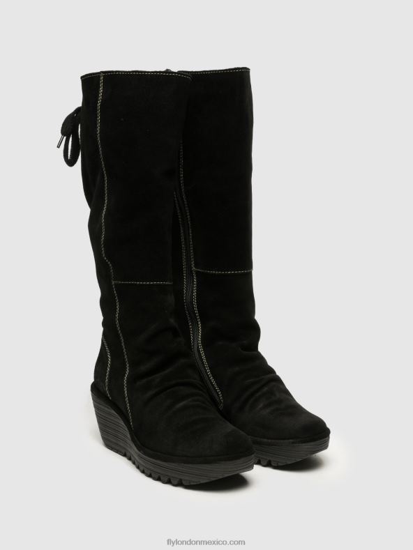 negro 2LT8B354 botas altas yust Fly London mujer