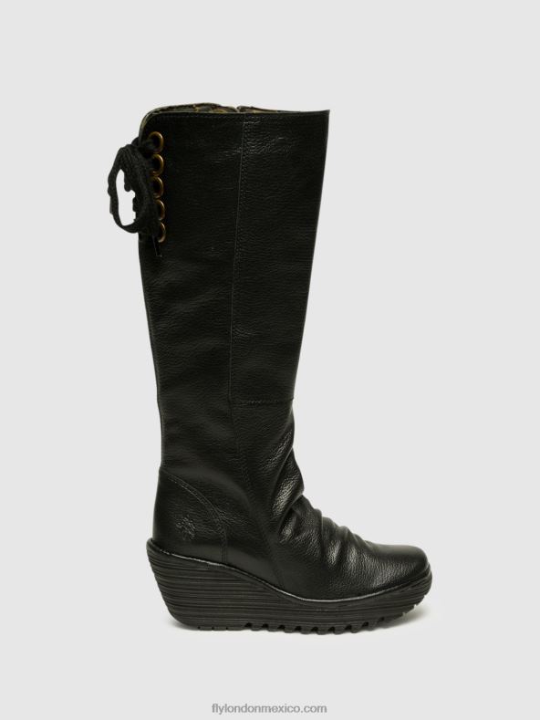 negro 2LT8B355 botas altas yust Fly London mujer