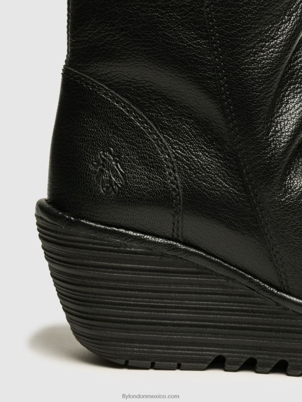 negro 2LT8B355 botas altas yust Fly London mujer