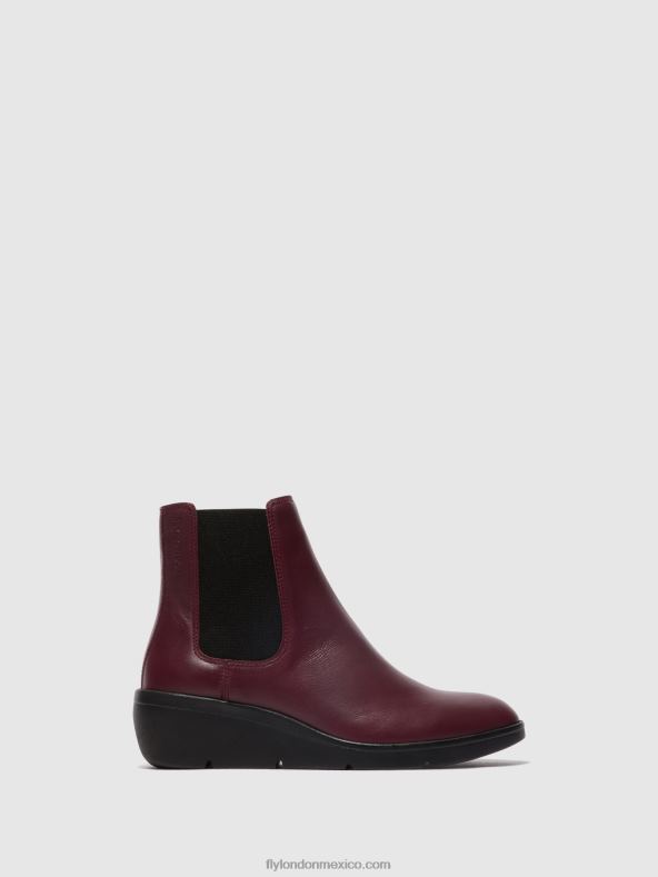 Burdeos 2LT8B131 botines chelsea nola549 Fly London mujer