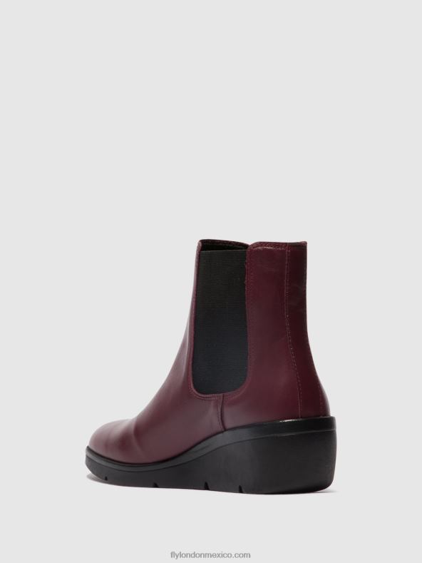 Burdeos 2LT8B131 botines chelsea nola549 Fly London mujer