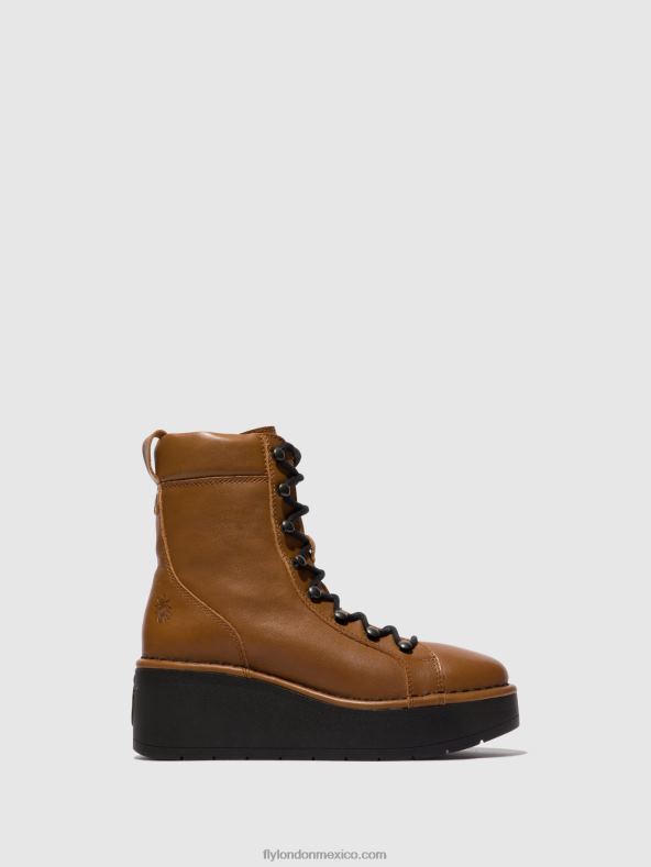 Cuoio 2LT8B103 botines con cordones hand247 Fly London mujer