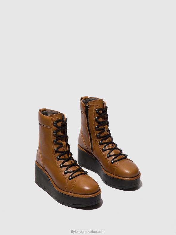 Cuoio 2LT8B103 botines con cordones hand247 Fly London mujer