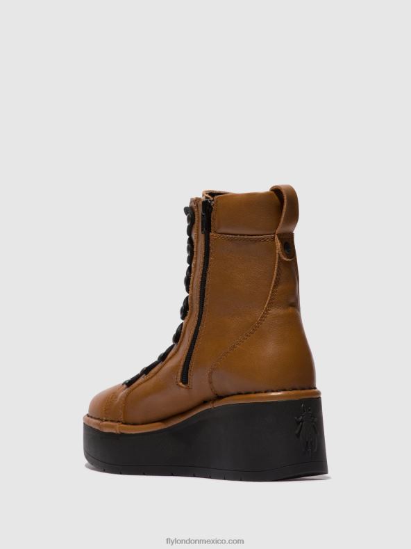 Cuoio 2LT8B103 botines con cordones hand247 Fly London mujer