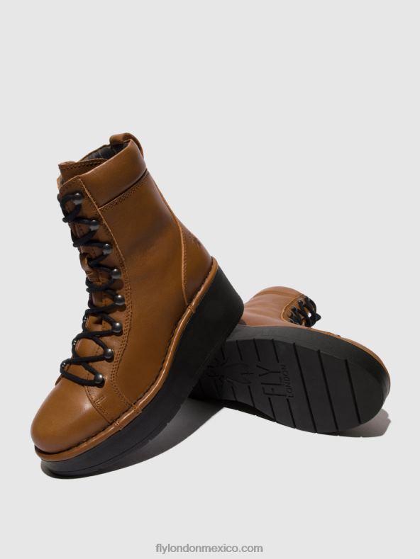 Cuoio 2LT8B103 botines con cordones hand247 Fly London mujer