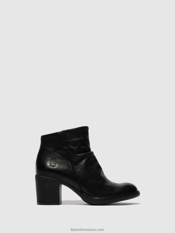 Verona negro 2LT8B185 botines con cremallera bell061 Fly London mujer
