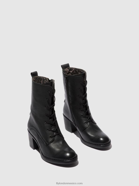 Verona negro 2LT8B208 botines con cordones blya070 Fly London mujer