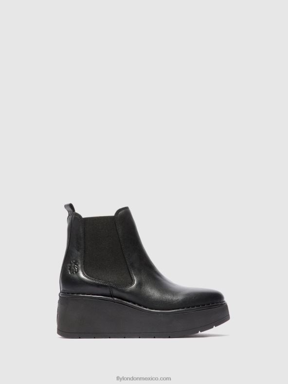 Verona negro 2LT8B225 botines chelsea hama238 Fly London mujer