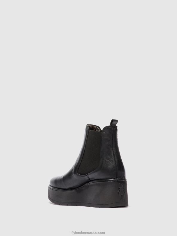 Verona negro 2LT8B225 botines chelsea hama238 Fly London mujer