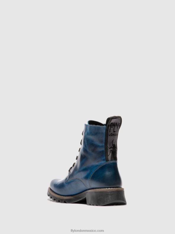 alfombra azul real 2LT8B193 botines con cordones ragi539 Fly London mujer