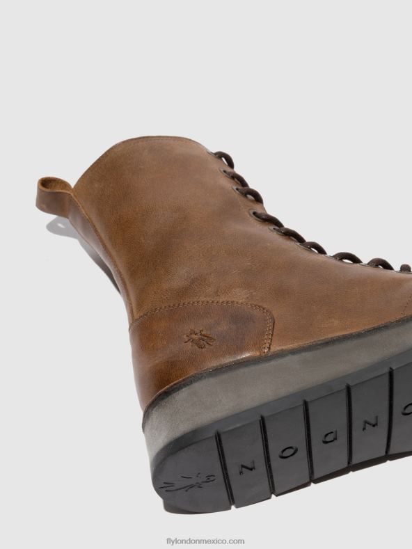 alfombra camello 2LT8B244 botines con cordones rami043 Fly London mujer