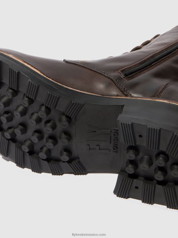 alfombra dk. marrón 2LT8B245 botines con cordones thor035 Fly London mujer