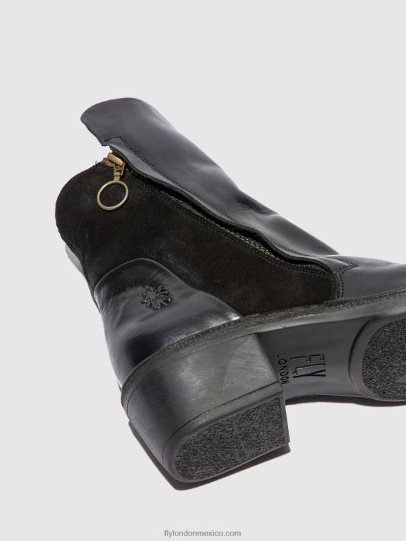 alfombra/gamuza negra 2LT8B171 botines con cremallera mely074 Fly London mujer