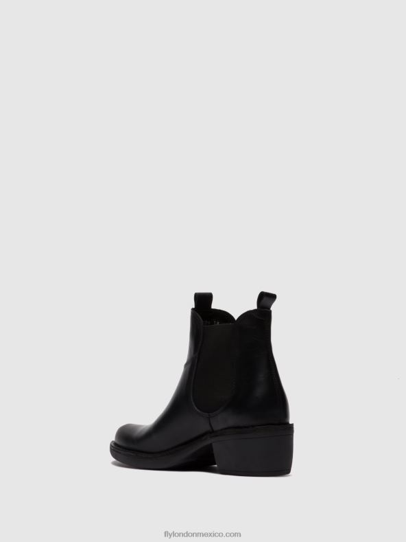alfombra negra 2LT8B255 botines chelsea meme030 Fly London mujer