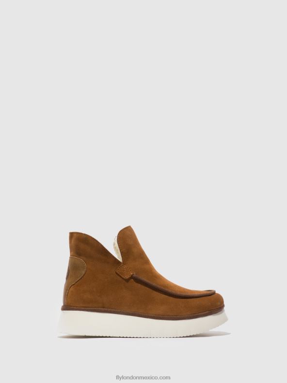 ante/alfombra coñac 2LT8B173 botines punta redonda coze348 Fly London mujer