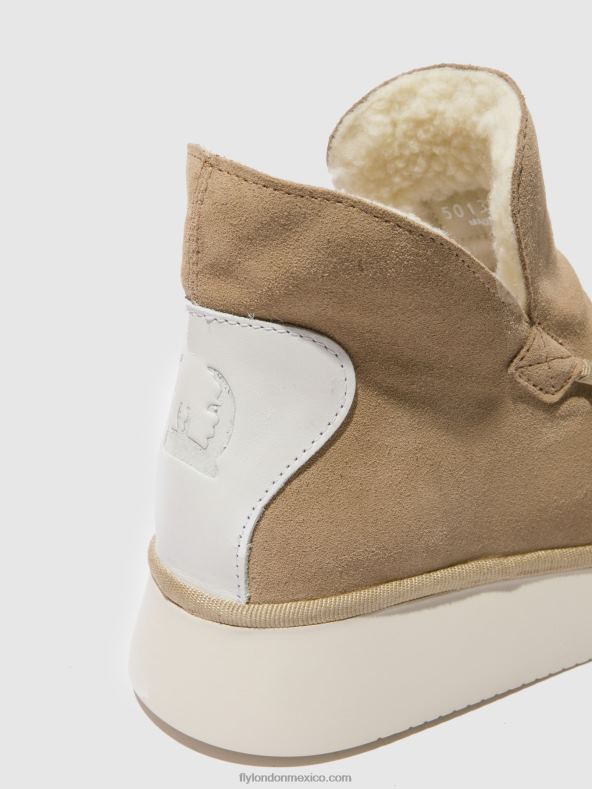 ante/alfombra crema 2LT8B168 botines punta redonda coze348 Fly London mujer