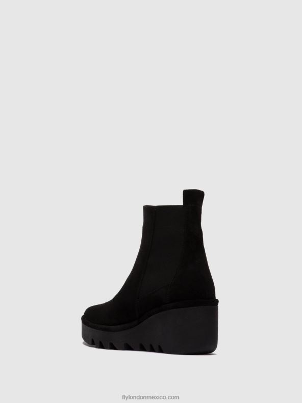 ante negro 2LT8B261 botines chelsea bagu233 Fly London mujer