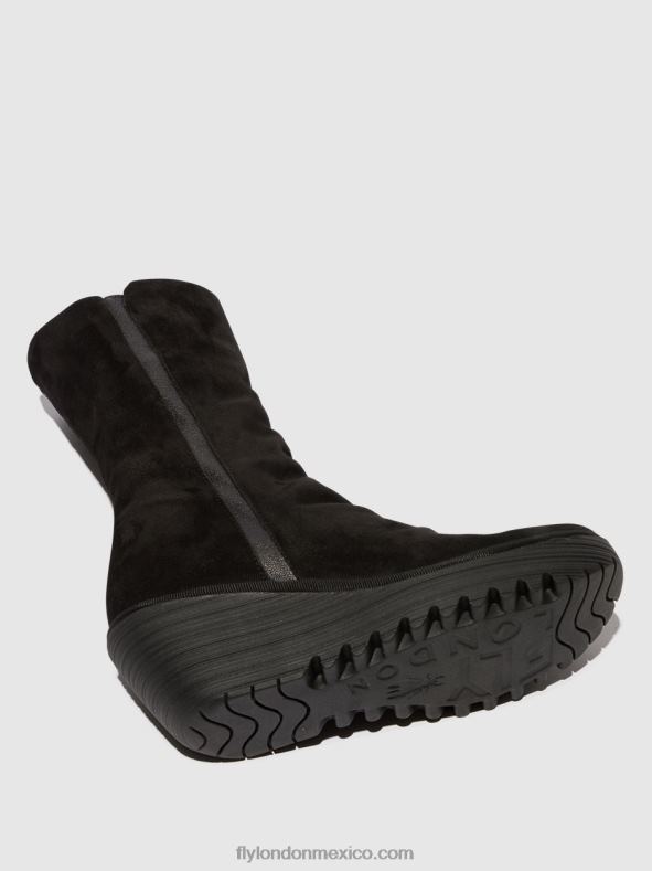 ante/negro mousse 2LT8B3 botines con cremallera yemy408 oil Fly London mujer