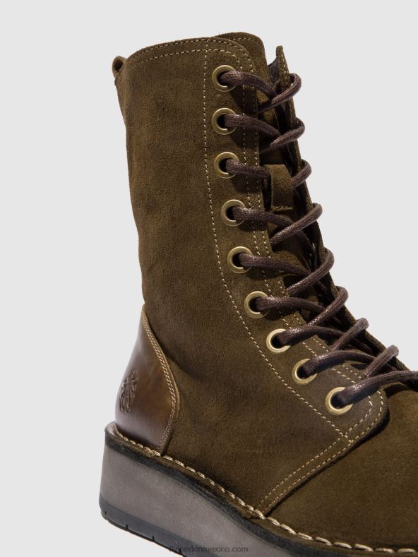 antelina/alfombra lodo/oliva 2LT8B176 botines con cordones rami043 Fly London mujer
