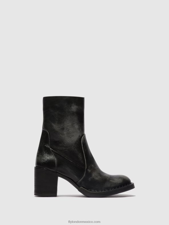antracita 2LT8B69 botines con cremallera becy097 Fly London mujer