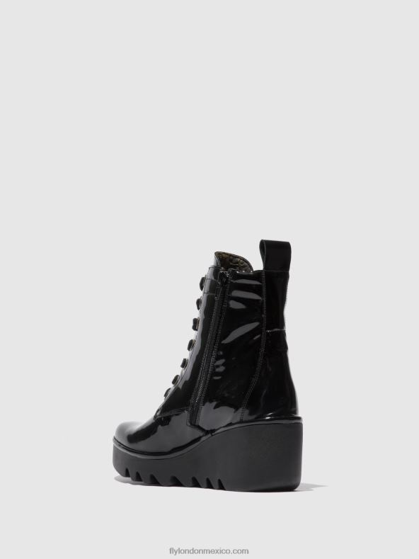 atlántida negra 2LT8B210 botines con cordones biaz329 Fly London mujer