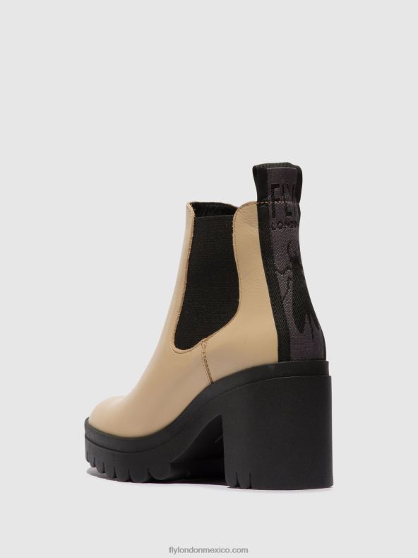 beige 2LT8B119 botines chelsea tope520 Fly London mujer