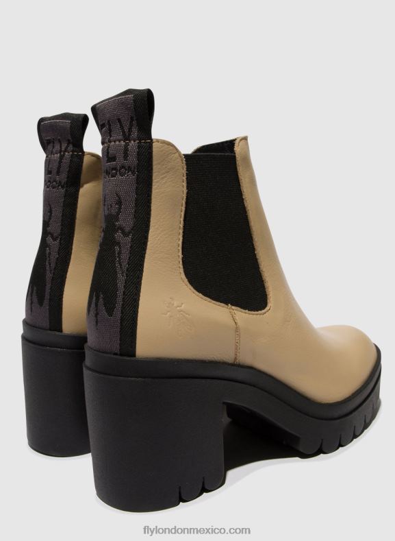 beige 2LT8B119 botines chelsea tope520 Fly London mujer