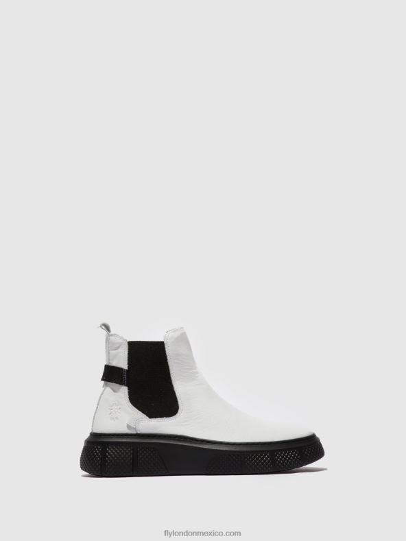 blanco dublín (suela negra) 2LT8B169 botines chelsea ebbe479 Fly London mujer