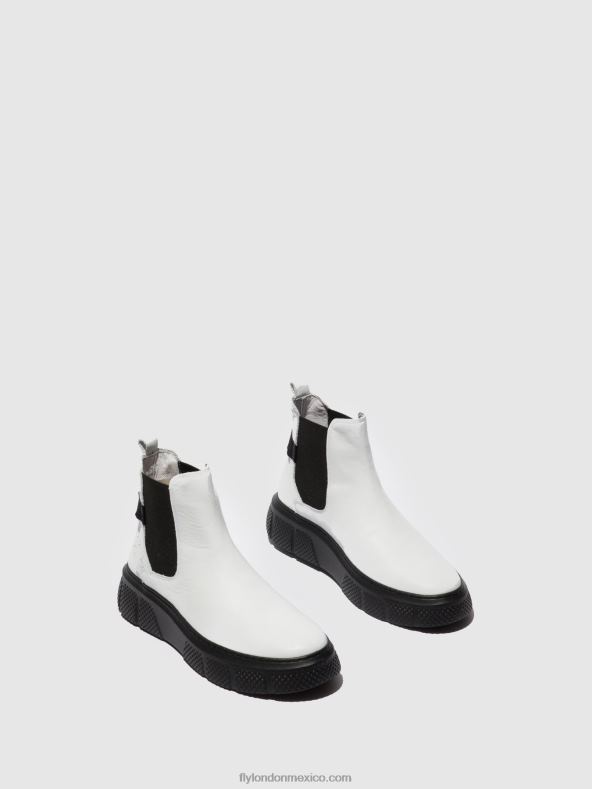 blanco dublín (suela negra) 2LT8B169 botines chelsea ebbe479 Fly London mujer