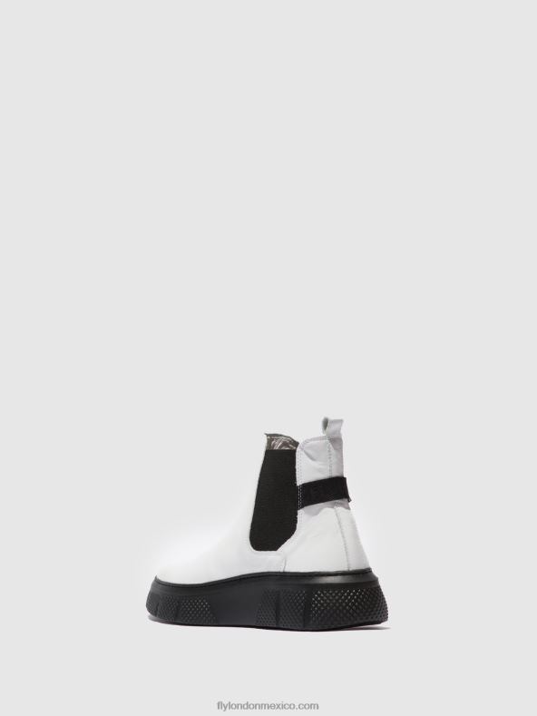 blanco dublín (suela negra) 2LT8B169 botines chelsea ebbe479 Fly London mujer