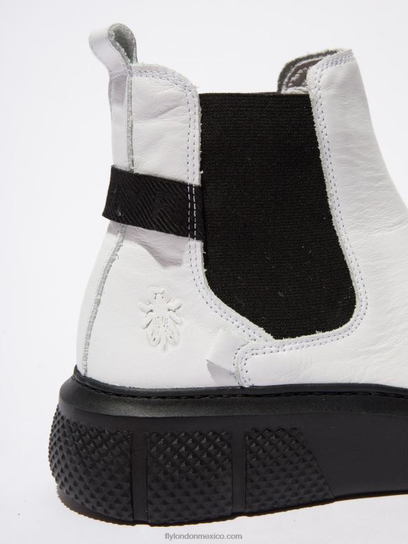blanco dublín (suela negra) 2LT8B169 botines chelsea ebbe479 Fly London mujer