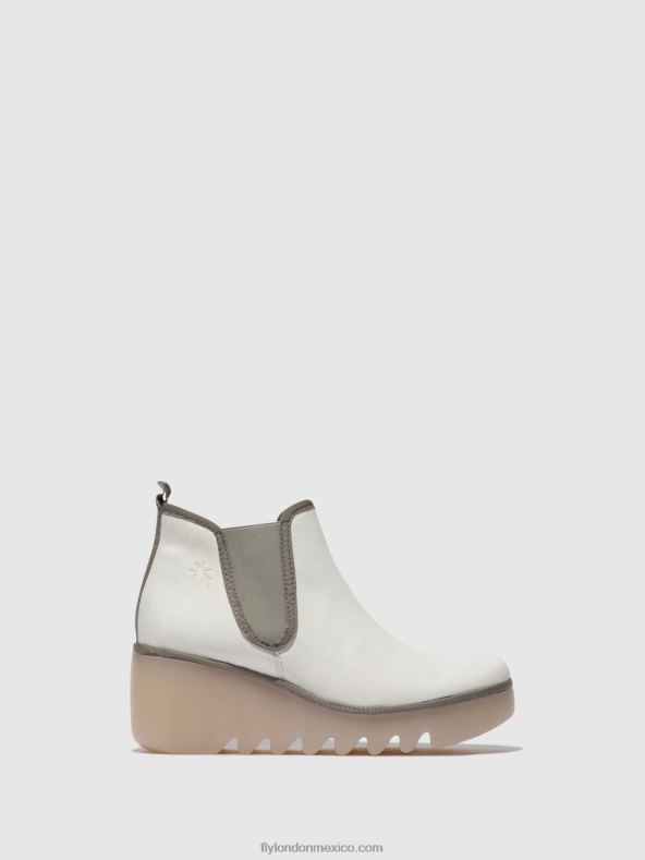 blanco (suela lechosa) 2LT8B144 botines chelsea byne349 Fly London mujer