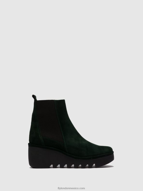 bosque de gamuza verde 2LT8B257 botines chelsea bagu233 Fly London mujer