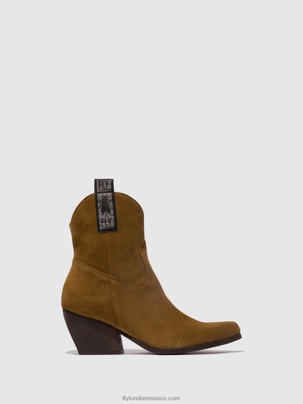 camello 2LT8B32 botines con cremallera tabb905 Fly London mujer