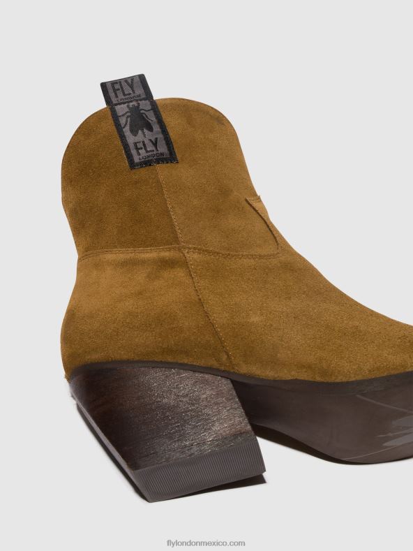 camello 2LT8B32 botines con cremallera tabb905 Fly London mujer