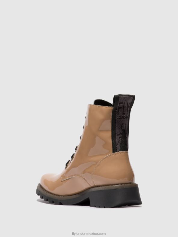 capuchino (suela negra) 2LT8B95 botines con cordones ragi539 Fly London mujer
