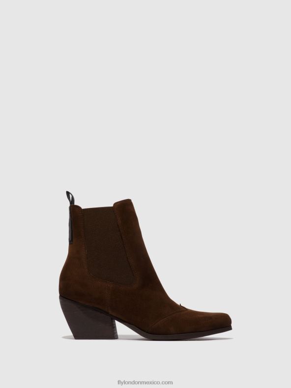 chocolate 2LT8B114 botines chelsea torm911 Fly London mujer