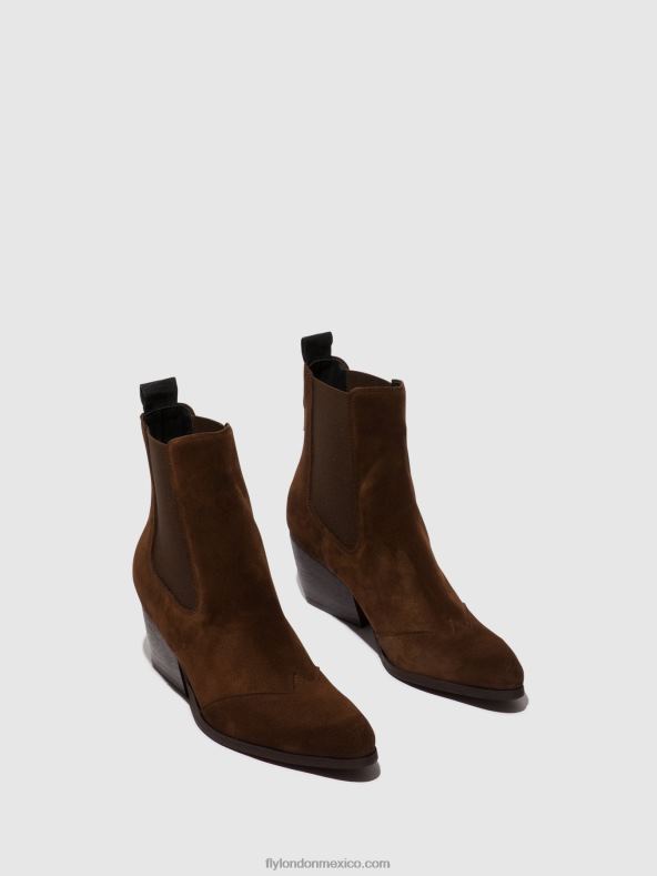 chocolate 2LT8B114 botines chelsea torm911 Fly London mujer