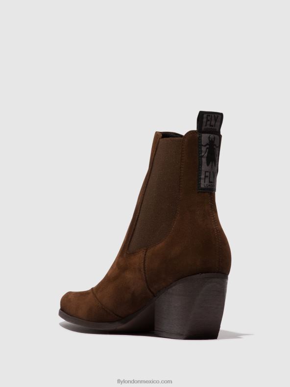 chocolate 2LT8B114 botines chelsea torm911 Fly London mujer